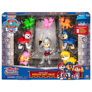 SPIN MASTER – Set de 8 Figuras Paw Patrol Caballeros Rescue Gift Pack Ryder and Pups