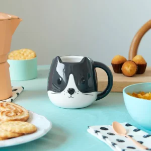 Mug Cerámica 400ml | Diseño Gato Blanco y Negro-Balvi