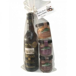 Pack vino antaño y tres patés Deliex